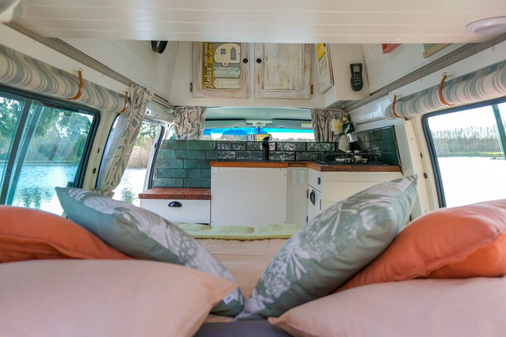 Interior view of Roxy - A quirky campers campervan conversion story