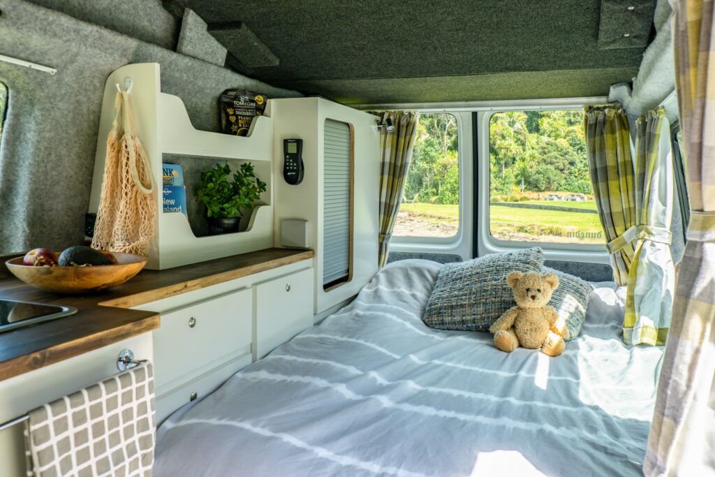 Interior view of Max - An quirky campers campervan conversion