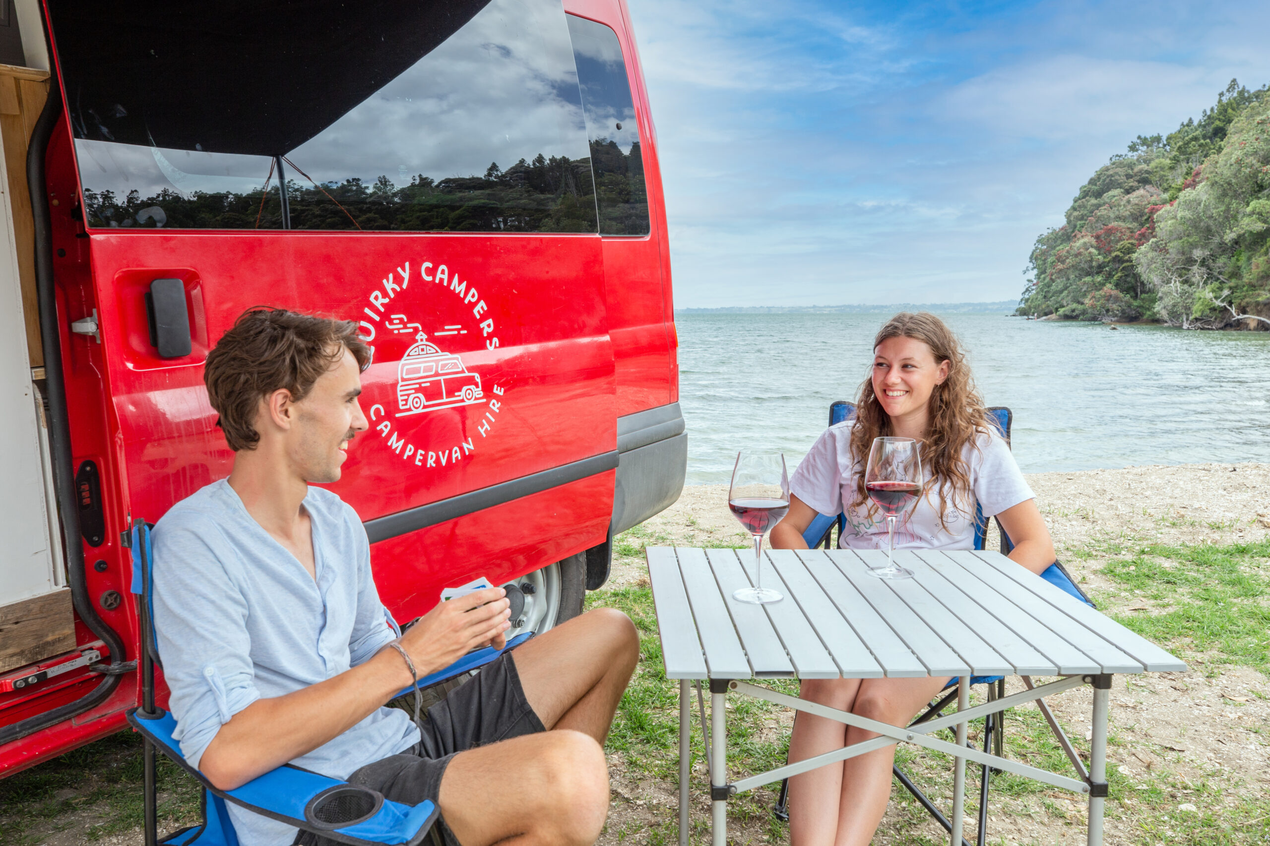 Quirky Campers NZ owner with their handcrafted campervan
