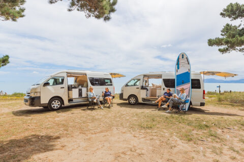 Quirky Campers camping out near Nelson
