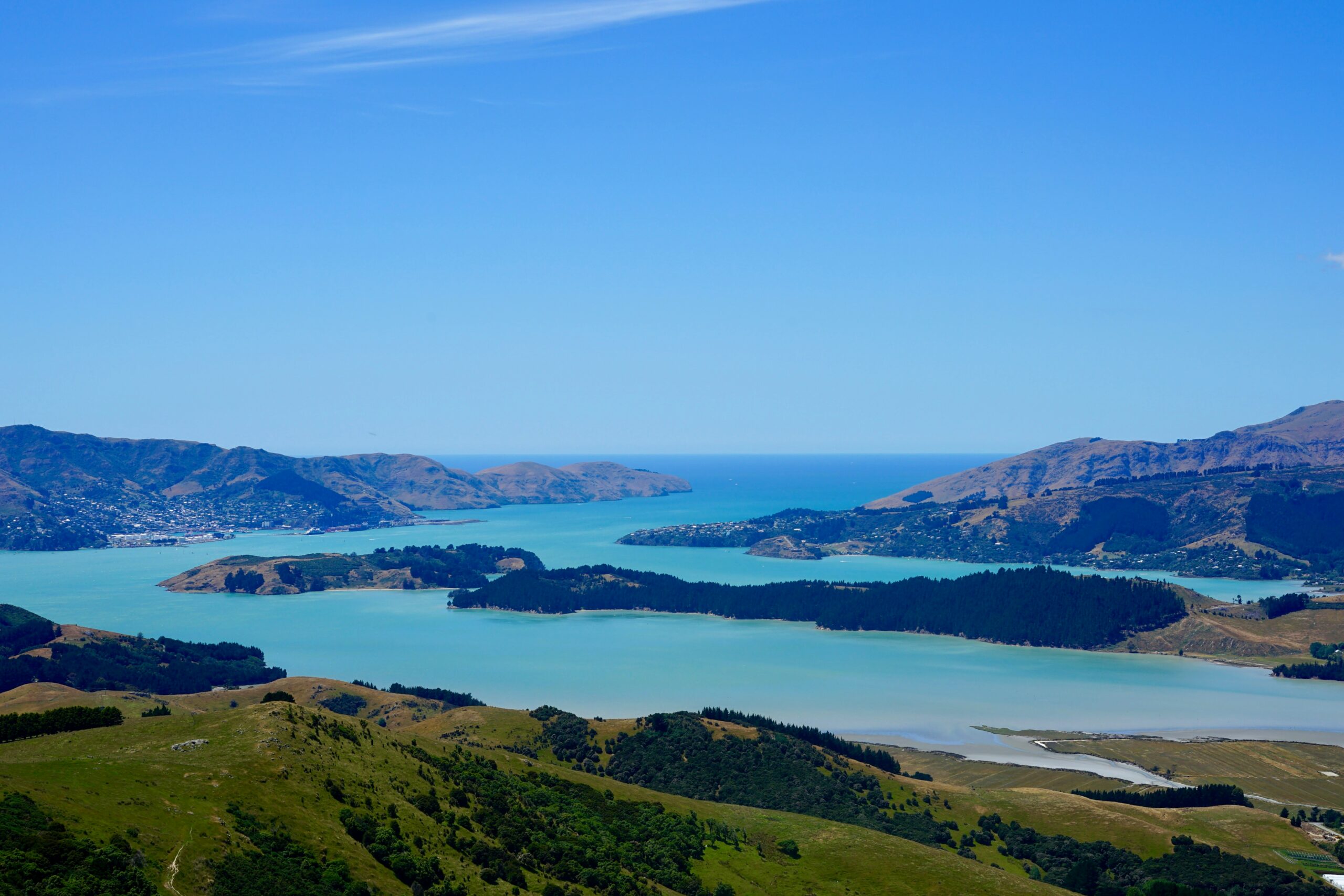 Lyttelton Harbour viewed from the Port Hills