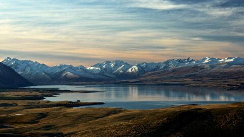 Looking over Lake Tekapo to the Southern Alps