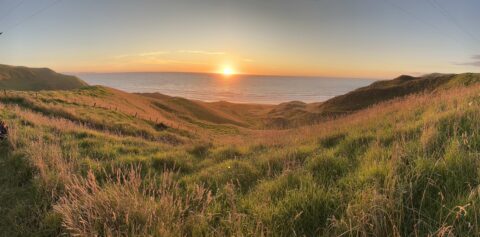 Sunset on the west coast of NZ, Raglan, Near Hamilton, New Zealand