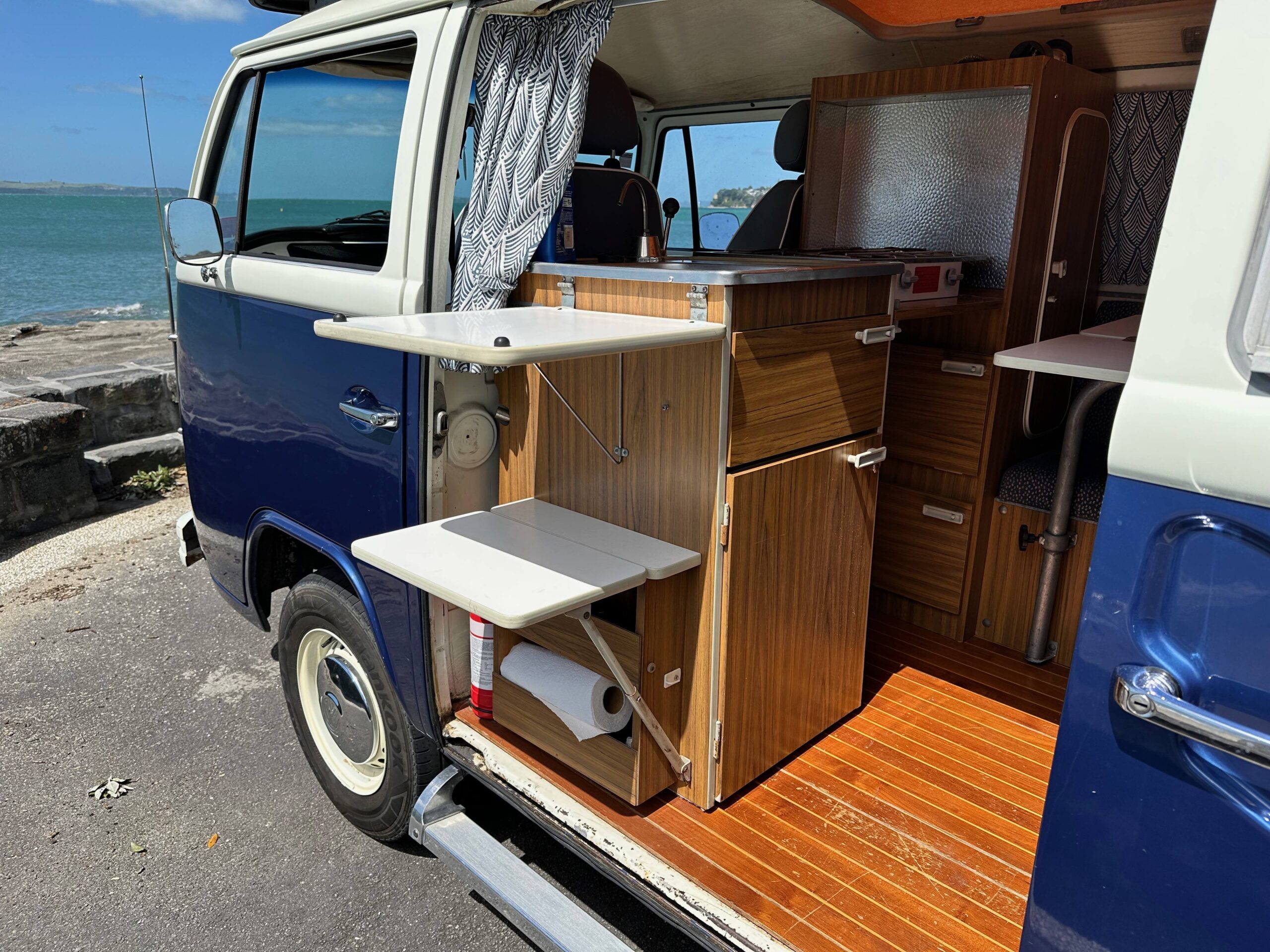 1973 VW Kombi T2 with sliding door open