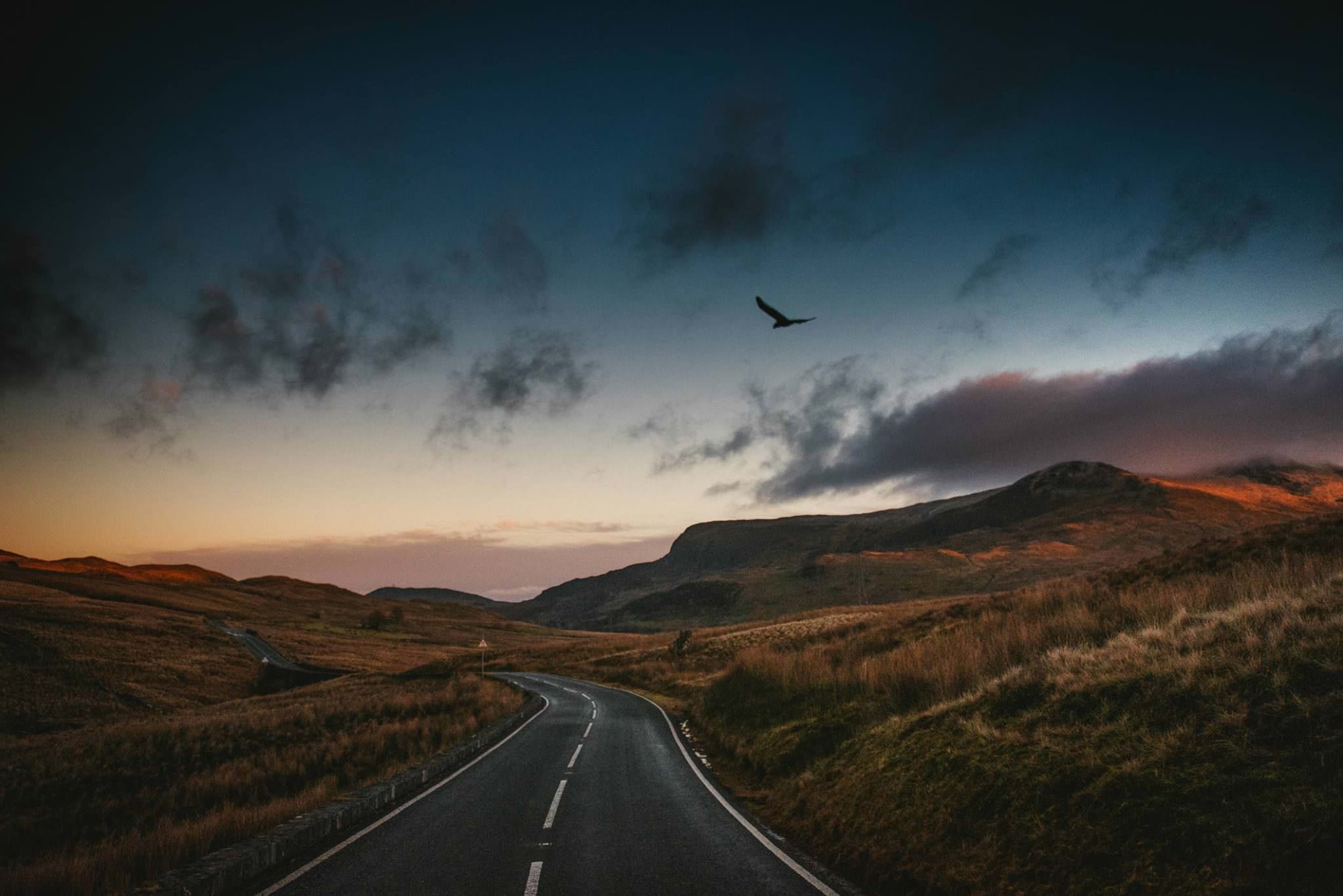 An empty road in Ireland