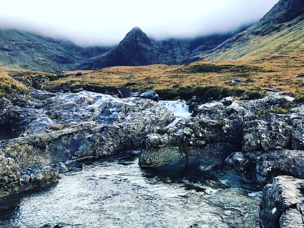Rockpools in mountains in Scotland
