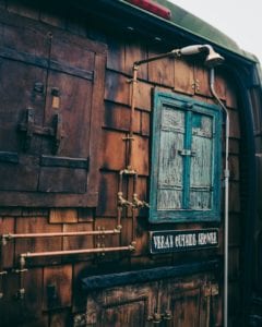 outside shower in a campervan